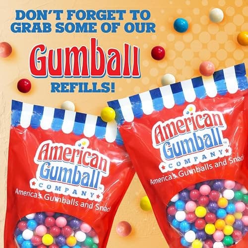 Red Triple Compartment Commercial Vending Machine for 1 inch Gumballs, 1 inch Toy Capsules, Bouncy Balls, Candy, Nuts with Stand by American Gumball Company - Triple Compartment thumbnail 4