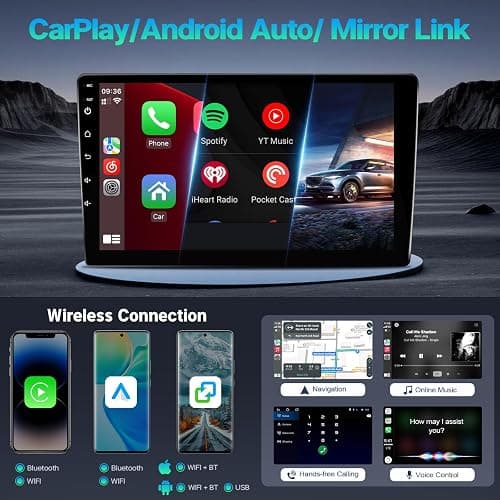 Upgrades Stereo for Honda Civic 2006-2011 Radio Wireless Apple Carplay Android Auto Leadfan 10.1" IPS Touchscreen for Honda Civic Radio Android Headunit Display GPS WiFi FM Mirrorlink Rear Camera SWC thumbnail 3