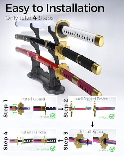 Cold Blade Toy Sword - 41 inches Toy Katana Replica with Holster Belt and Display Stand - Sword with Authentic Design thumbnail 2