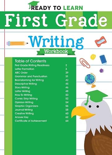 Ready to Learn: First Grade Writing Workbook: Grammar, Punctuation, Descriptive Writing, and More! thumbnail 3