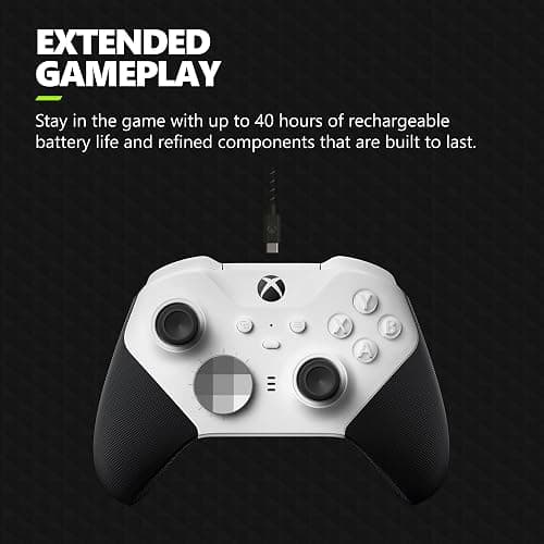 Xbox Elite Series 2 Core Wireless Gaming Controller – White Series X|S, One, Windows PC, Android, and iOS thumbnail 4