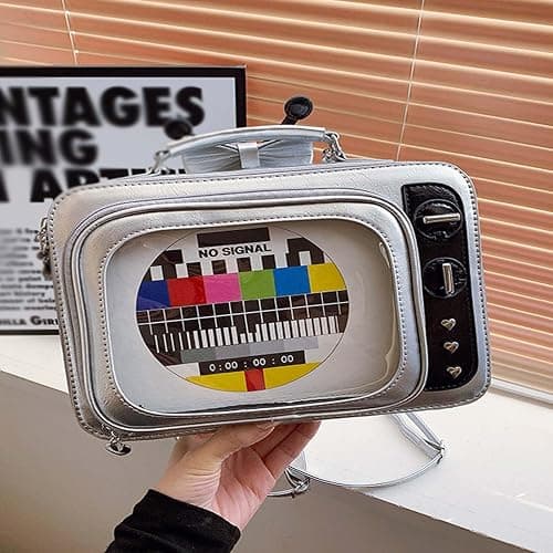 itabag Retro Television Shoulder Bag Clear Windows Anime Display Crossbody Bag for women anime pins display thumbnail 5