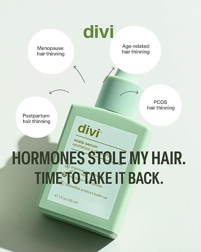 Divi Scalp Serum for Thinning Hair Clinically Tested, Non-Greasy Formula with Amino Acids, Caffeine & Rosemary Oil Promotes Healthy Scalp & Fuller-Looking Hair, Reduces Oil & Product Buildup thumbnail 8