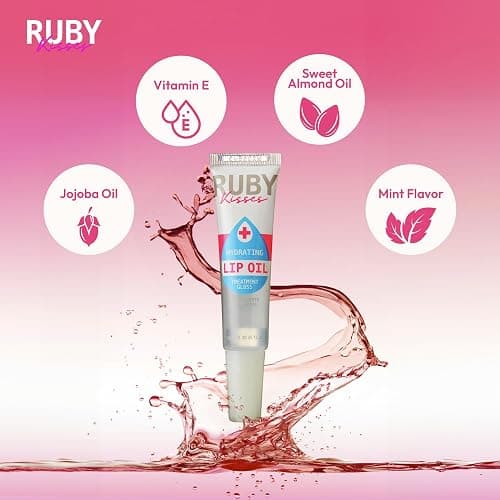 Ruby Kisses Hydrating Lip Gloss Clear Hydrating Lip Gloss (3 PACK) thumbnail 2