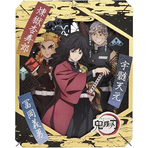 Ensky - Demon Slayer: Kimetsu no Yaiba - Water Pillar & Flame Pillar & Sound Pillar, Paper Theater Craft (PT-219) - Demon Slayer - Water, Flame, & Sound Pillars (Pt-219) thumbnail 2