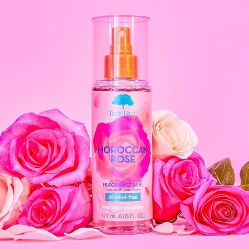 Tree Hut Moroccan Rose Hair & Body Mist, Hydrating & Alcohol-Free Body Spray, Fragrance with Bergamot, Tea Rose & Amber Notes, Alcohol-Free Formula, 6 Fl Oz. thumbnail 4