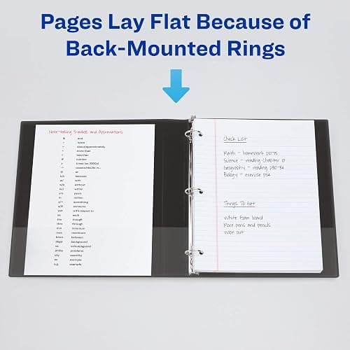 Avery Standard View 3 Ring Binder, 2" Round Rings, 375-Sheet Capacity, 2.8 Inch Wide Spine, 1 White Binder, Ideal for Lightweight Organization and Occasional Referencing (05731) thumbnail 6