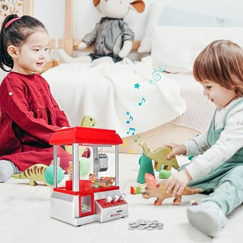 Trintion Mini Claw Candy/Sweet Grabber Machine for Kids Party Arcade Machine for Chocolate Small Toys Treats Claw Machine Game Prize Sweet Dispenser Grab Machine Coins Included (30.5cm x 22cm x 17cm) thumbnail 7
