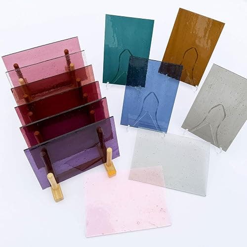 LITMIND 24 Sheets Transparent Stained Glass Variety Pack – Soft Rainbow Mix 6 x 4 Inch Smooth Art Glass for Suncatchers, Mosaics & DIY Crafts thumbnail 6