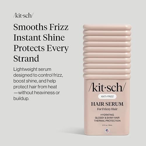Kitsch Frizz Control Hair Serum - Lightweight Anti Frizz Serum for Curly Hair with Heat Protection | Adds Glossy Shine, Smooths Flyaways & Safe for Color Treated Hair - 2.3oz thumbnail 2