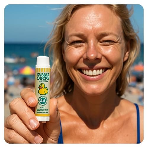 Rubber Ducky | Lip Balm with SPF 44, Water Resistant Sunscreen Lip Balm | Vegan, Untinted, Vanilla Flavor, with Vitamin E | All Season - Broad Spectrum Sunscreen for Lips thumbnail 7