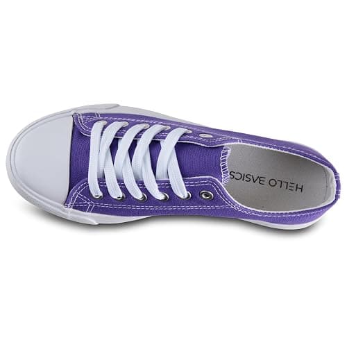 hello basics Canvas Shoes for Women Casual Low Top Sneakers Fashion Womens Tennis Shoes for Everyday Wear thumbnail 7