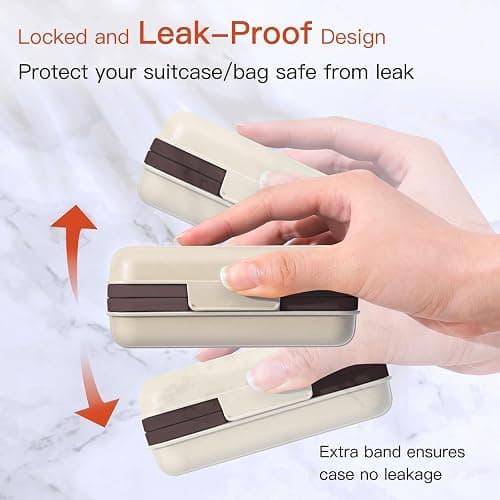Quatish Leakproof Bar Soap Holder Dish with Lid for Shower, Portable 1 Pack Travel Soap Case Box for Gym, Camping, Hiking, Outdoor Use, Travel Size Toiletries Essentials, Keeps Soap Dry, Brown thumbnail 5
