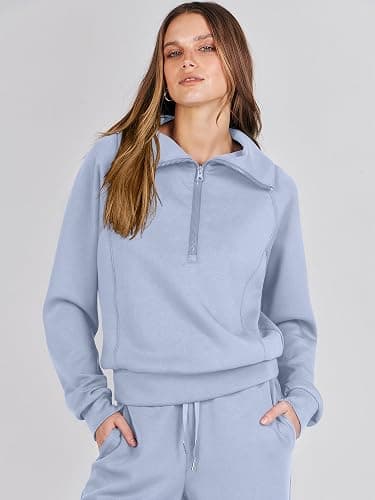 ANRABESS Women 2 Piece Outfits 2025 Fall Fashion Airport Wide Leg Pants Lounge Set Leisure Travel Vacation Clothes Sweatsuits thumbnail 8