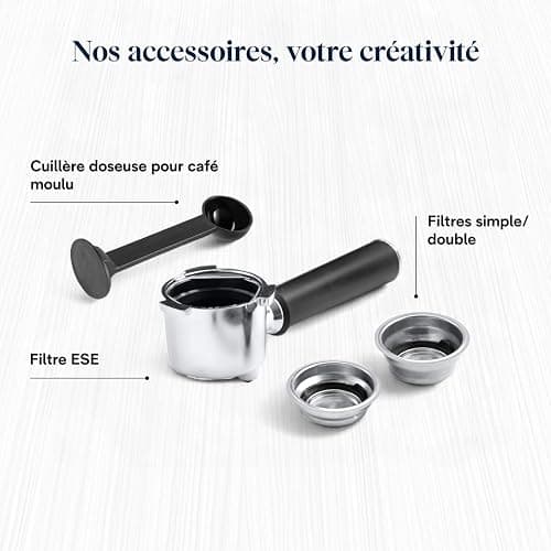 De’Longhi Dedica Style - Perfetto Machine à Expresso Compacte, Mousseur de Lait Manuel pour Expresso et Cappuccino, Compatible Dosettes ESE, Panneau de Commande à Boutons, Largeur 15cm, Noir(EC685.BK) thumbnail 10