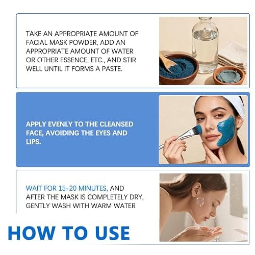 Blue Nila Powder Moroccan, Indigo Powder for Hair & Face Mask, Mild Hydrating Skincare, Exfoliates Makes the Skin Look Radiant for All Skin Types - 100g thumbnail 6
