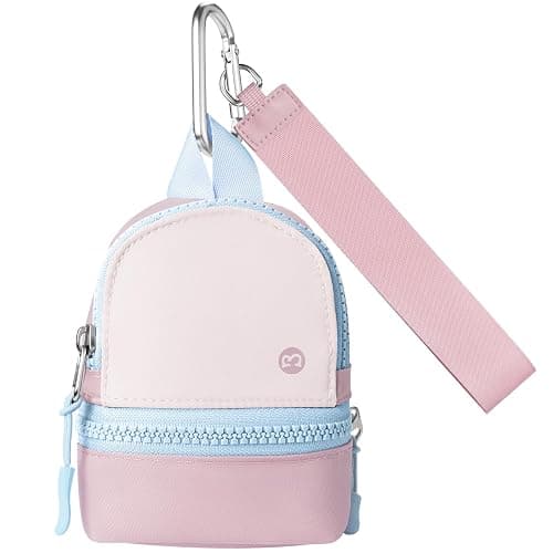 Babysun Mini Backpack Keychain Wristlet Pouch Small Change Coin Purse Cute Zipper Wallet With 3 RFID Card Slots For Women/Men Airpods Cosmetics - Image 1