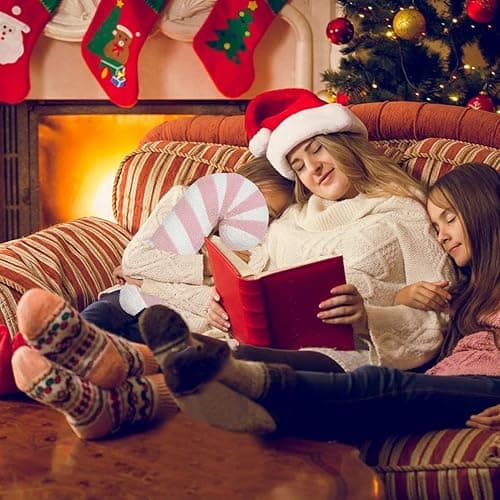 Honhoha Candy Cane Shaped Pillow, 17 Inch Pillows Candy Cane, Stuffed Lollipop Plush, Cartoon Candy Canes Printed Decorative Pillows, Supplies for Couch Cushion thumbnail 2
