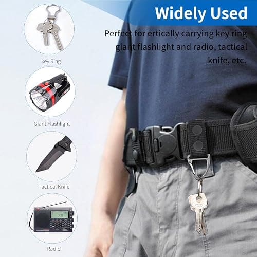 Ullnosoo Belt Keepers for Duty Belt, 1000D Nylon Tactical Keepers 2¼" with Double Snaps thumbnail 6