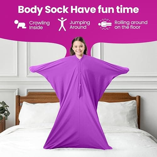 SENSORY4U Sensory Sack Body Sock – Stretchy Compression Suit for Kids – Great for Play, Movement, and Body Awareness thumbnail 5