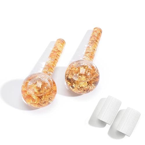 CIBLUTY Ice Cryo Sticks Facial Globe with Golded Essence- 2PC Cooling Globes for Cold or Hot Skin Massagers, Face Globe for Skin Care Routine thumbnail 6
