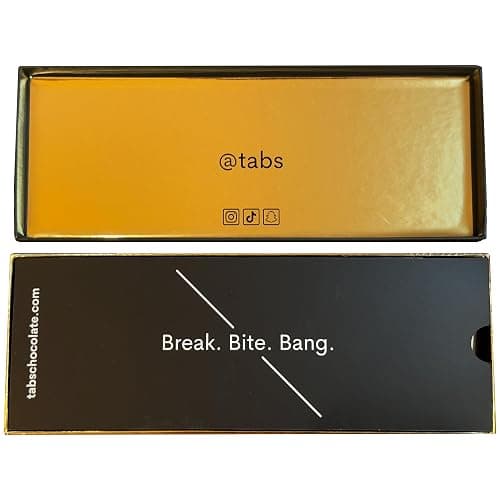Tabs Chocolate Squares for Couples (1 Box) - Dark Chocolate Bar to Improve Mood - Vegetarian, Gluten-Free for Men & Women thumbnail 10