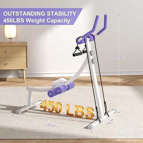 Home Gym Systems Ab Machine, Ab Workout Equipment, Adjustable Ab Trainer Machine for Abs Workout at Home Gym, Foldable, Knee Protection, Abdominal Trainer for Stomach thumbnail 8
