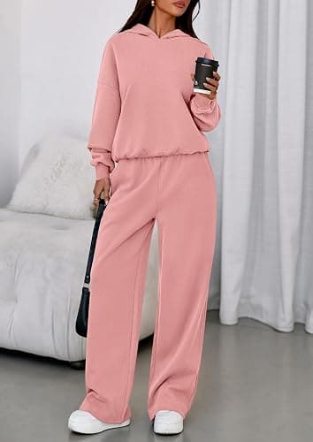PRETTYGARDEN Womens Sweatsuits 2 Piece Set 2025 Casual Winter Long Sleeve Hoodie Loose Wide Leg Sweatpants Fall Tracksuit thumbnail 5