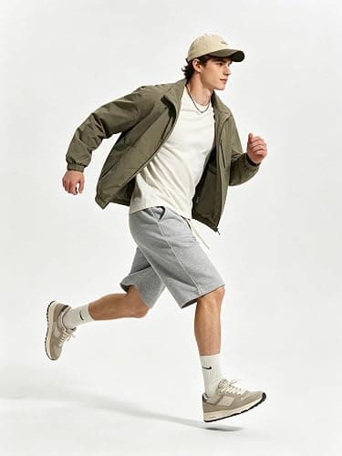 ZUY Men's Baggy Sweat Shorts Cotton Long Below Knee Fleece Capri Shorts 11" Athletic Casual 3/4 Pants with Pockets thumbnail 2