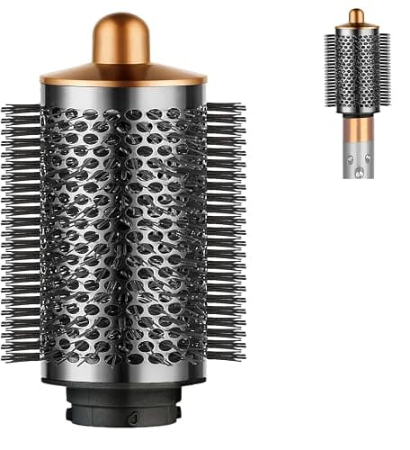 Large Round Volumizing Brush for Dyson Airwrap Attachments Bigger Round Brush Attachment for Dyson Air Wrap Styler, Fluff up and Volumize for Styling (Gold) - Image 1