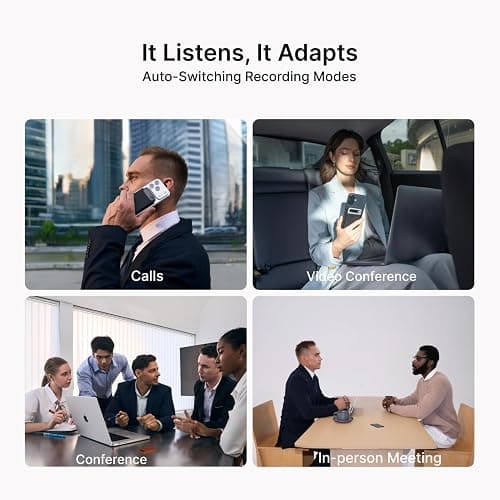 Comulytic Note Pro AI Voice Recorder, AI Taking Device and Meeting Recorder | Unlimited Transcribe & Summarize, AI Voice Recorder with Noise Reduction, Supports 113 Languages, Ultra-Slim Case Included thumbnail 4
