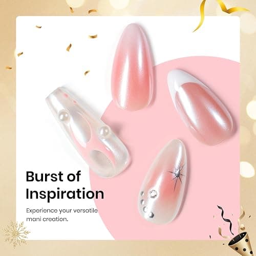 Beetles White Chrome Nail Powder for Gel Nails Pearl Cromer Nail Powder Mirror Effect Nails Gel Polish Glitter Manicure Holographic Pigment Nails Art Design Gifts for Women thumbnail 6