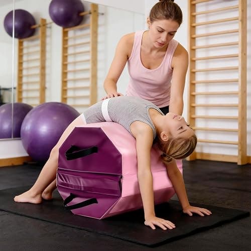 Detachable Octagon Gymnastics Mat, 17.5"x17.5"x23" Hometumbling mat, suitable for various gymnastic positions with High-Density Foam & Waterproof Cover thumbnail 7