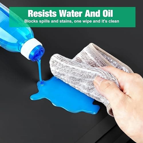 Aisslro Under Sink Mat 22" X 19", Waterproof Silicone Under Sink Mats for Kitchen, Anti-Leak Shelf Liner & Cabinet Protector with Raised Edge, [BPA Free] Bathroom Tray Home Organizer, Black thumbnail 5