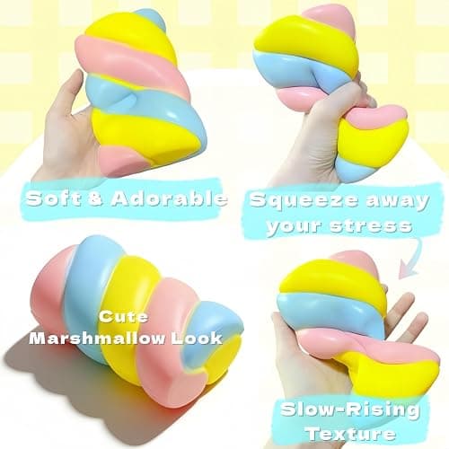 SUISUILE 5.5 Inch Large Slow Rising Squishy Toys, Food-Shaped Slow Rising Squishies, Soft Foam Squishy Fidget Toys for Anxiety Relaxation, Giant Squeeze Toy for Decompression thumbnail 3