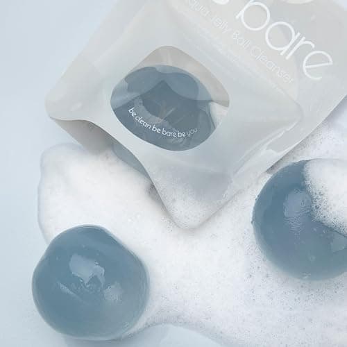 Naisture Be Bare Jelly Ball Cleanser, Daily Face Wash Korean Skin Care Cleanser Ball for Dry Skin with Squalane & Hyaluronic Acid for Skin Hydration and Moisturizing - Fresh Aqua (1.41oz) thumbnail 6