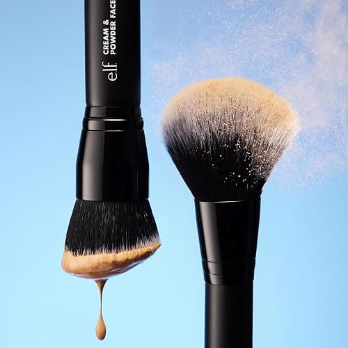 e.l.f. Dual-Ended Cream + Powder Brush, Two-in-One Makeup Brush For Creating A Gorgeous, Airbrushed-looking Complexion, Vegan & Cruelty-free thumbnail 3