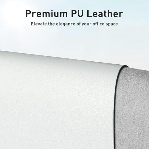 Aothia Leather Desk Pad Protector, Office Mat, Large Mouse Pad, Non-Slip PU Leather Blotter, Laptop Desk Pad, Waterproof Writing Pad for Office and Home (Barely Grey, 31.5" x 15.7") thumbnail 2