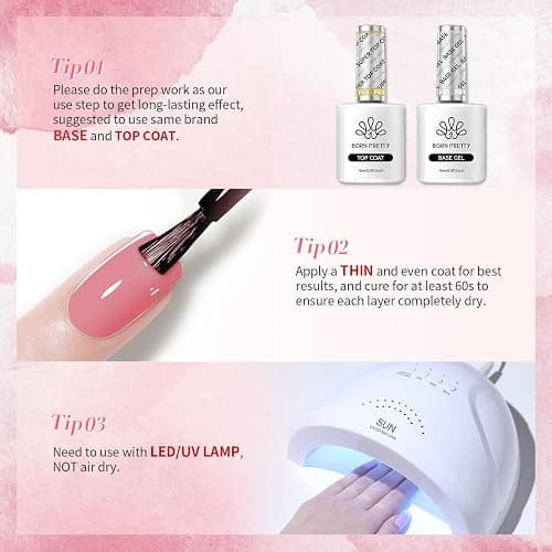 Born Pretty Nude Pink Gel Nail Polish Netural Gel Polish Spring Summer Valentine's Day Nail Art Manicure Collection 6PCS thumbnail 8