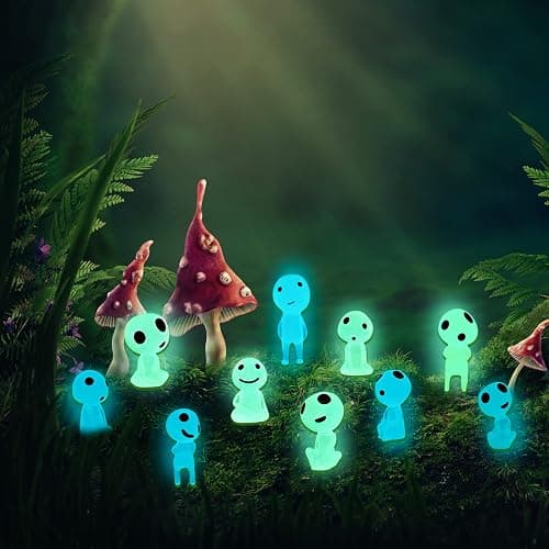 CCINEE 20Pcs Glow in Dark Tree Elves Fairy Luminous Ghost Micro Landscape Accessories Miniature Tree Elves Decoration for Garden Landscape Aquarium Dollhouse Potted Plants Decoration thumbnail 6