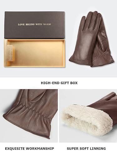 Brown Leather Gloves  thumbnail 5
