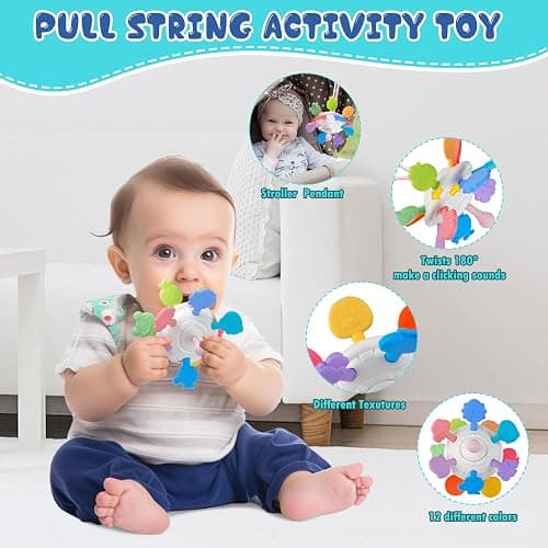 Martiount 4 in 1 Montessori Baby Toys for 6 12 18 Months, Soft Stacking Blocks Sensory Teething Toy, Educational Learning Toys for 1 2 3 Year Old Toddlers, Baby Girl Boy Birthday Gift Set thumbnail 5