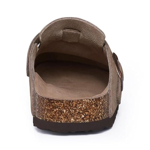 Asgard Genuine Suede Clogs for Women Men Leather Mules Arch Support Potato Shoes with Comfort Cork Footbed thumbnail 5