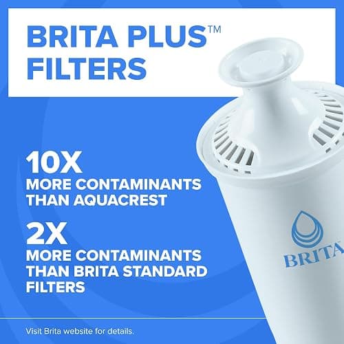 Brita X-Large 27 Cup Water Pitcher Dispenser, Includes 1 Filter, White | WQA and NSF/ANSI Certified, Reduces Chlorine, Copper, Mercury & Cadmium, Lasts 2 Months, Household Essential thumbnail 2
