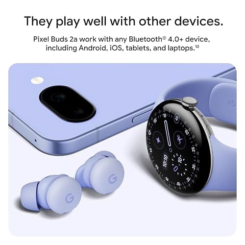 Google Pixel Buds 2a - Wireless Bluetooth Earbuds with Active Noise Cancellation and Transparency Mode - Lightweight, Comfortable Fit - 20-Hour Battery - Water Resistant - Built for Gemini - Hazel thumbnail 12