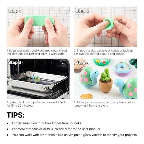 Shuttle Art 112 Colors Polymer Clay Kit, Oven Bake Clay for Kids, 20 Sculpting Tools, 16 Accessories, Non-Toxic, Non-Sticky DIY Crafts for Kids Adults thumbnail 9