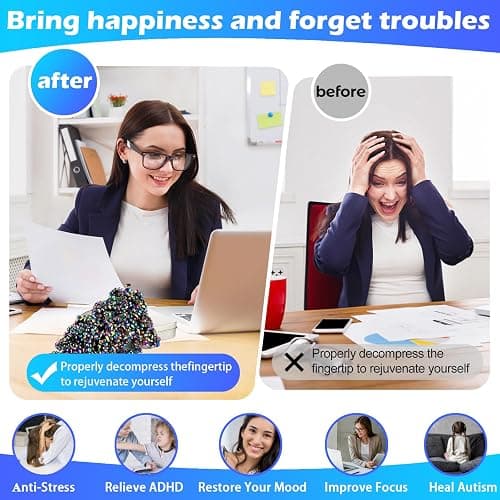 550+ Pcs Putty Fidget Toys for Adults Teens, Stress Relief Sensory Toys for Autism ADHD Anxiety, Desk Fidgets for Office, Fun Gift Idea for Men Women thumbnail 4