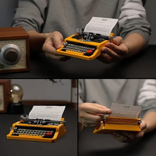 ENJBRICK Typewriter Building Set Compatible with Lego for Adults,Ideas Cute Building Toys for Girls 8-14 Years,Christmas Toys for Kids thumbnail 5