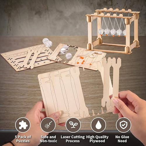 STEM Science Kits for Kids Age 8-10 8-12, Wood Building Crafts Kits for Boy | STEM Toys for Ages 8-13 9 10 11 12-14 Year Old Gifts Ideas, Science Engineering Experiment Kit 5-7, 3D Puzzles Projects 10-12 thumbnail 9