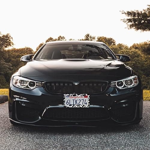 Cow Print License Plate Frame Holders Covers Cute Animal White Black Spot Cow Tags Frames Covers Holder Stainless Aluminum Metal 2 Pack 4 Holes for USA Canada Vehicle Standard thumbnail 5